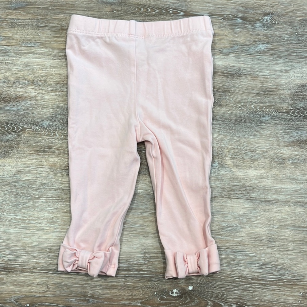 Ralph Lauren baby girl bow leggings, light pink, 9M